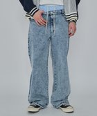 【ウィゴー/WEGO】の【ユニセックス着用ITEM/MLサイズ展開/ウエストゴム】ボクサードッキングデニムパンツ デニム淡加工色|ID: prp329100004544971 ipo3291000000033591674