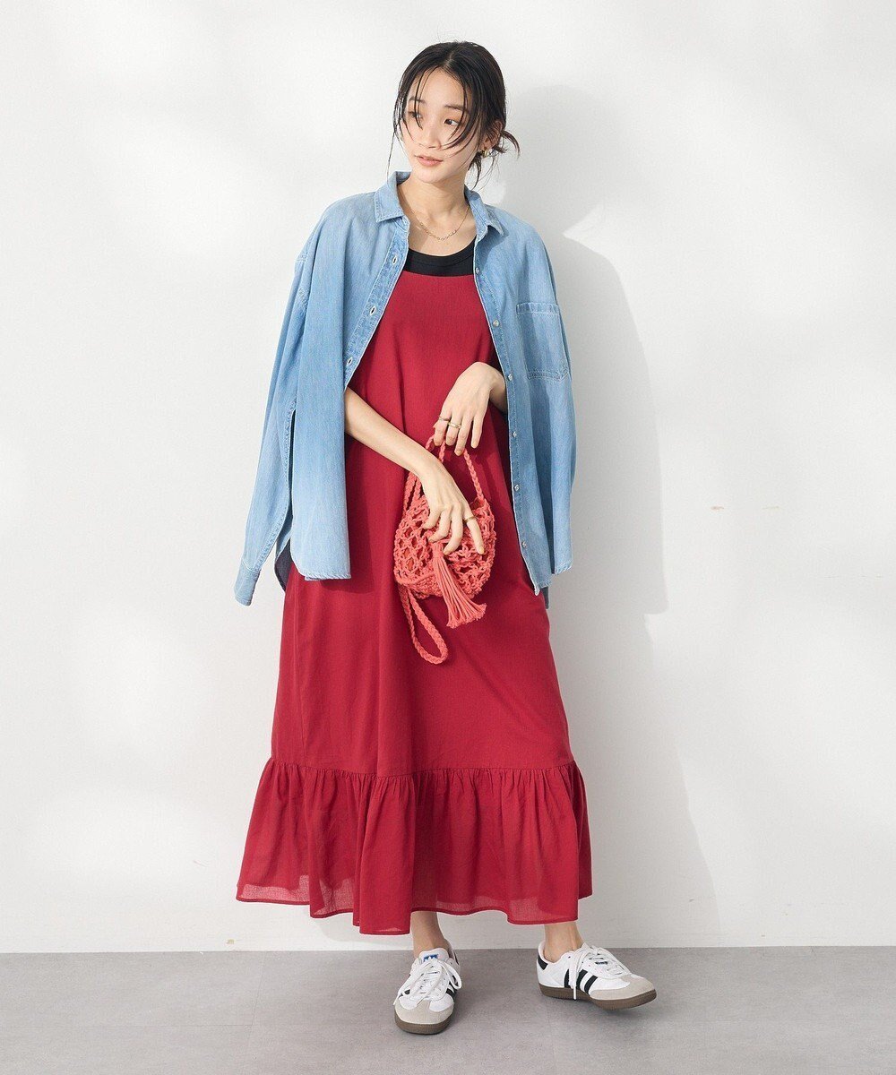 【クラフトスタンダードブティック/CRAFT STANDARD BOUTIQUE】のティアードキャミワンピース インテリア・キッズ・メンズ・レディースファッション・服の通販 founy(ファニー) 　ファッション　Fashion　レディースファッション　Ladies' Fashion Online　ワンピース　Dress　キャミワンピース　No Sleeve Dresses　アクセサリー　Accessories　インナー　Inner　春　Spring　ティアード　Tiered　ティアードワンピース　Tiered Dress　フェミニン　Feminine　フレア　Flare　ポケット　Pocket　ラップ　Wrap　S/S・春夏　Ss・Spring/Summer　再入荷　Restock/Back In Stock/Re Arrival　夏　Summer　2025年　2025　2025春夏・S/S　Ss,Spring/Summer,2025　Red|ID: prp329100004545007 ipo3291000000032553814