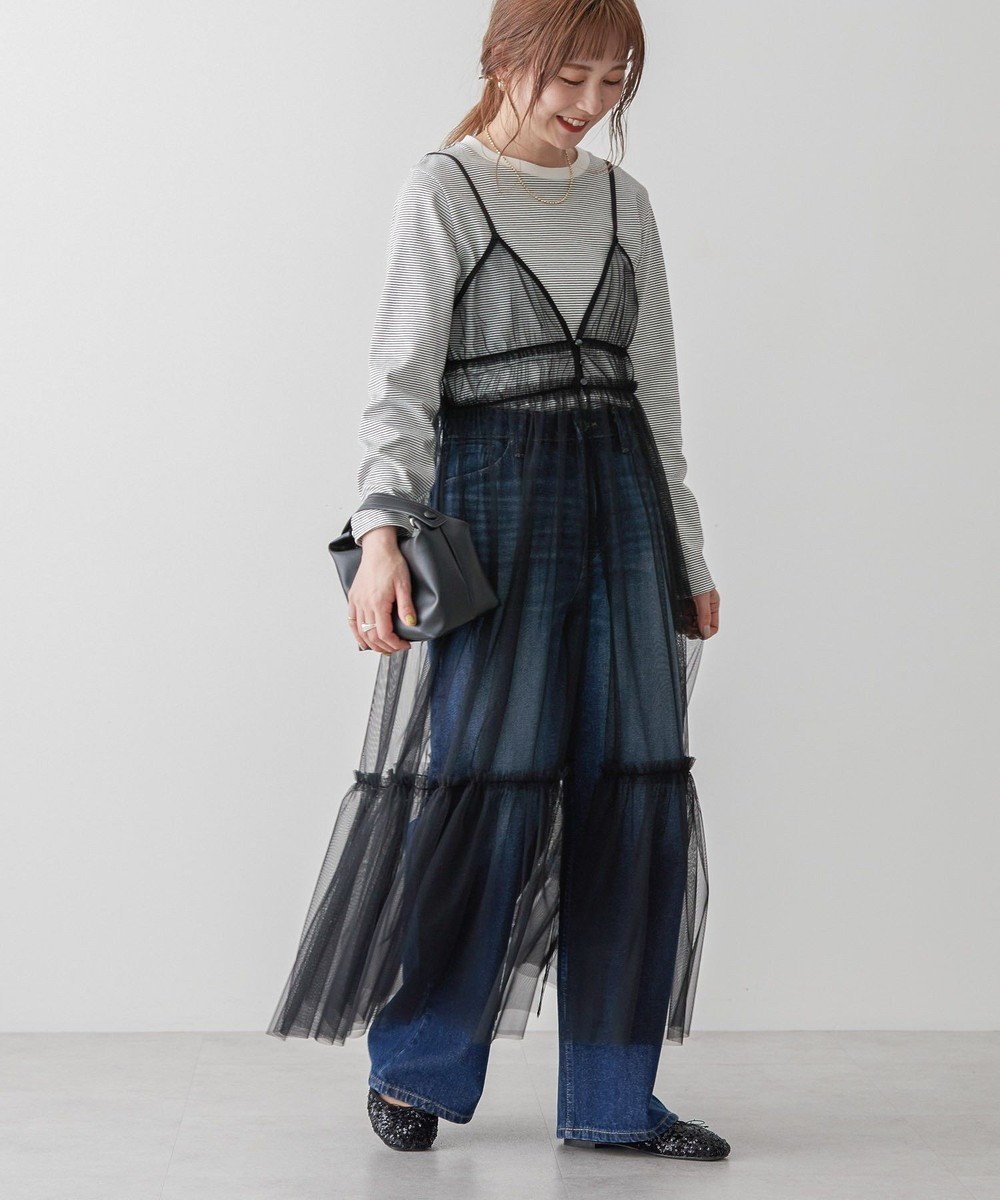 【アメリカンホリック/AMERICAN HOLIC】のチュールキャミワンピース 人気、トレンドファッション・服の通販 founy(ファニー) 　ファッション　Fashion　レディースファッション　Ladies' Fashion Online　ワンピース　Dress　キャミワンピース　No Sleeve Dresses　おすすめ　Recommend　エアリー　Airy　キャミソール　Camisole　シャーリング　Shirring　フェミニン　Feminine　フリル　Frills　フロント　Front　ポケット　Pocket　夏　Summer　春　Spring　S/S・春夏　Ss・Spring/Summer　 other-1|ID: prp329100004545021 ipo3291000000032680368