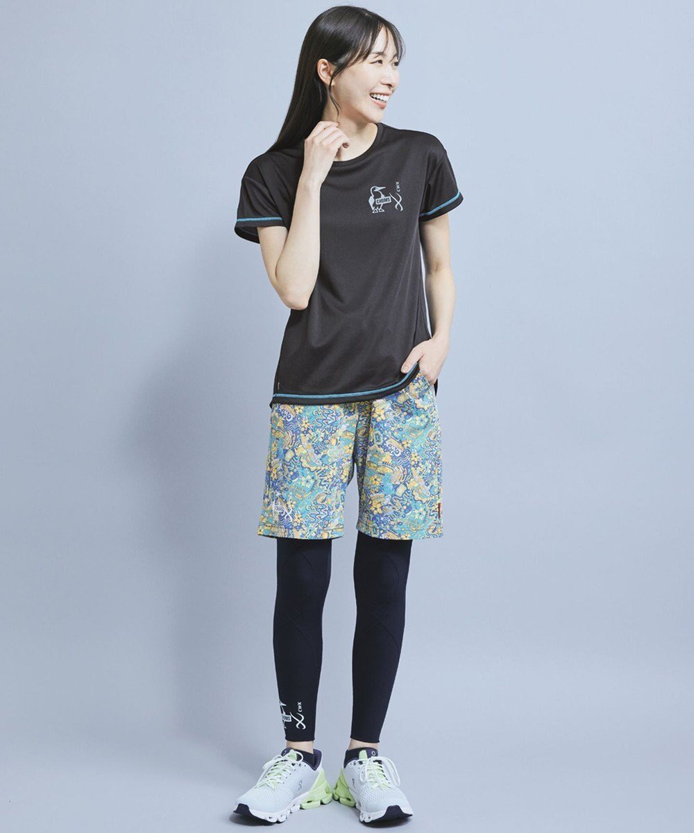 【シーダブリューエックス/CW-X】の【WOMEN】 CW-X 【CHUMS (チャムス)コラボ】 レディーストップス 薄軽ランニングシャツ 吸汗速乾(本体) UVカット率90%以上(本体) 3分袖 半袖 レディース LNY510 /ワコール インテリア・キッズ・メンズ・レディースファッション・服の通販 founy(ファニー) ファッション Fashion レディースファッション Fashion for Women トップス・カットソー Cut & Sew Tops シャツ・ブラウス・オフィスカジュアル Elegant Blouses & Button-Ups アウトドア Outdoor Clothing カラフル Colorful Design コラボ Collaboration, Collab サングラス Sunglasses, Shades スポーツ Sports, Activewear 定番 Standard, Basic Item プリント Print, Printed Pattern 半袖 Short Sleeve, Half Sleeve ランニング Running, Running Wear, Activewear, Jogging ダークブラック|ID: prp329100004545252 ipo3291000000034191563