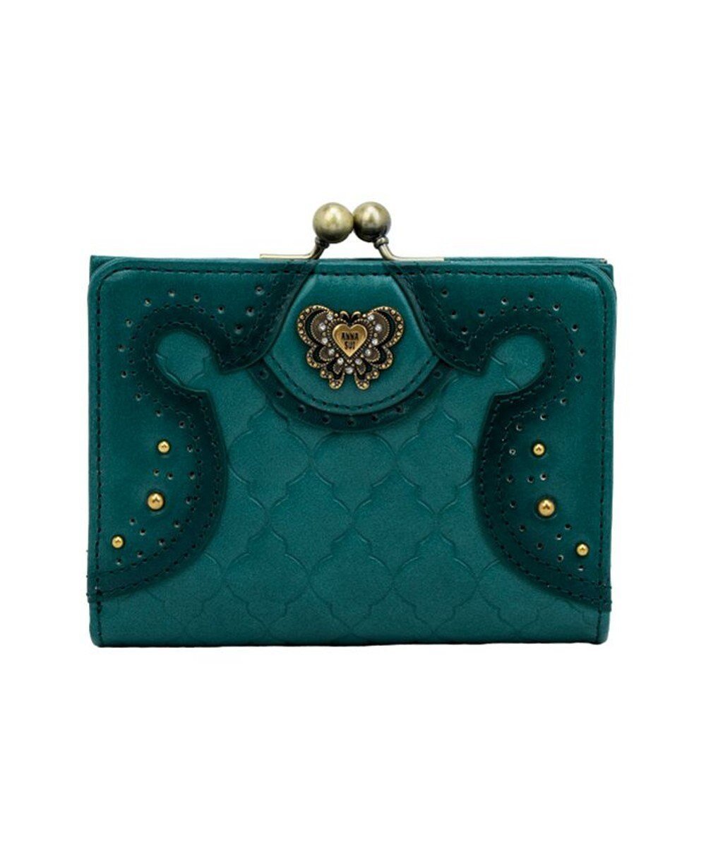 【アナスイ/ANNA SUI】のエレノア 口金二つ折り財布 インテリア・キッズ・メンズ・レディースファッション・服の通販 founy(ファニー) 　ファッション　Fashion　レディースファッション　Ladies' Fashion Online　財布　Wallets　アンティーク　Antique　グラデーション　Gradation　ストーン　Stone　バタフライ　Butterfly　ブローチ　Brooch　財布　Wallet　ターコイズ|ID: prp329100004545268 ipo3291000000032650178