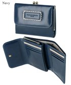 【ツモリチサト キャリー/tsumori chisato CARRY】のシンプルバイカラー がま口 2つ折り財布 ネイビー|ID: prp329100004545340 ipo3291000000032746332