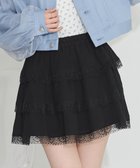 【アースミュージックアンドエコロジー/earth music&ecology】のティアードレースミニスカート Black|ID: prp329100004545417 ipo3291000000033658957