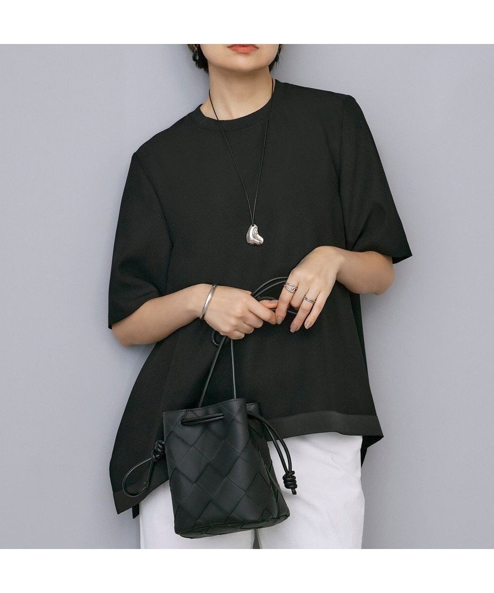 【アイシービー/iCB】のウーブンドロストショルダー インテリア・キッズ・メンズ・レディースファッション・服の通販 founy(ファニー) 　ファッション　Fashion　レディースファッション　Fashion for Women　2025年　2025　2025春夏・S/S　Spring/Summer 2025 SS25　ポケット　Pocket, Pocket Detail　巾着　Drawstring Bag, Kinchaku　ブラック系|ID: prp329100004545449 ipo3291000000032646159