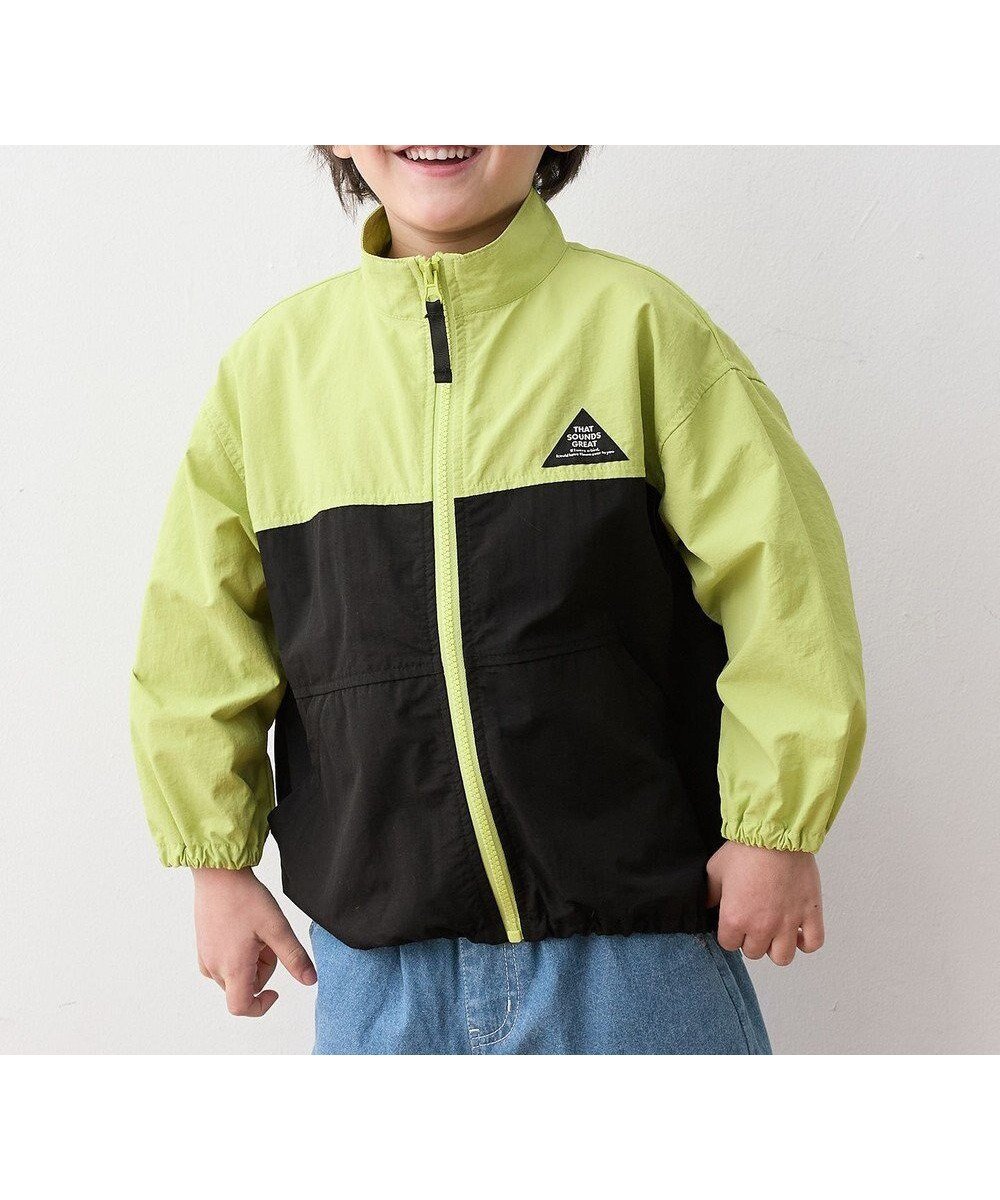 【エニファム/any FAM / KIDS】のスタンドカラー ウインドブレーカー インテリア・キッズ・メンズ・レディースファッション・服の通販 founy(ファニー) 　ファッション　Fashion　キッズファッション　KIDS　アウター　Coat Outerwear /Kids　春　Spring　ショート　Short　シンプル　Simple　ジャケット　Jacket　スタンド　Stand　スマホ　Smartphone　セットアップ　Set Up　ブルゾン　Blouson　ポケット　Pocket　羽織　Haori　リボン　Ribbon　S/S・春夏　Ss・Spring/Summer　おすすめ　Recommend　夏　Summer　ライム×ブラック|ID: prp329100004546648 ipo3291000000032125289