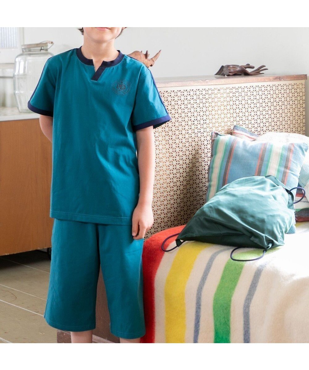 【ジェイ プレス/J.PRESS / KIDS】の【S-Lサイズ】ナップザック付き ルームウェア 上下セット インテリア・キッズ・メンズ・レディースファッション・服の通販 founy(ファニー) ファッション Fashion キッズファッション Fashion for Kids 洗える Machine Washable スマホ Smartphone, Mobile Device パジャマ Pajamas, Sleepwear 半袖 Short Sleeve, Half Sleeve リラックス Relax, Relaxed Fit ワンポイント One Point, Statement Accent S/S・春夏 SS, Spring/Summer, Warm Season 夏 Summer 2024年 2024 2024春夏・S/S Spring/Summer 2024 SS24 グリーン系|ID: prp329100004546651 ipo3291000000034387376