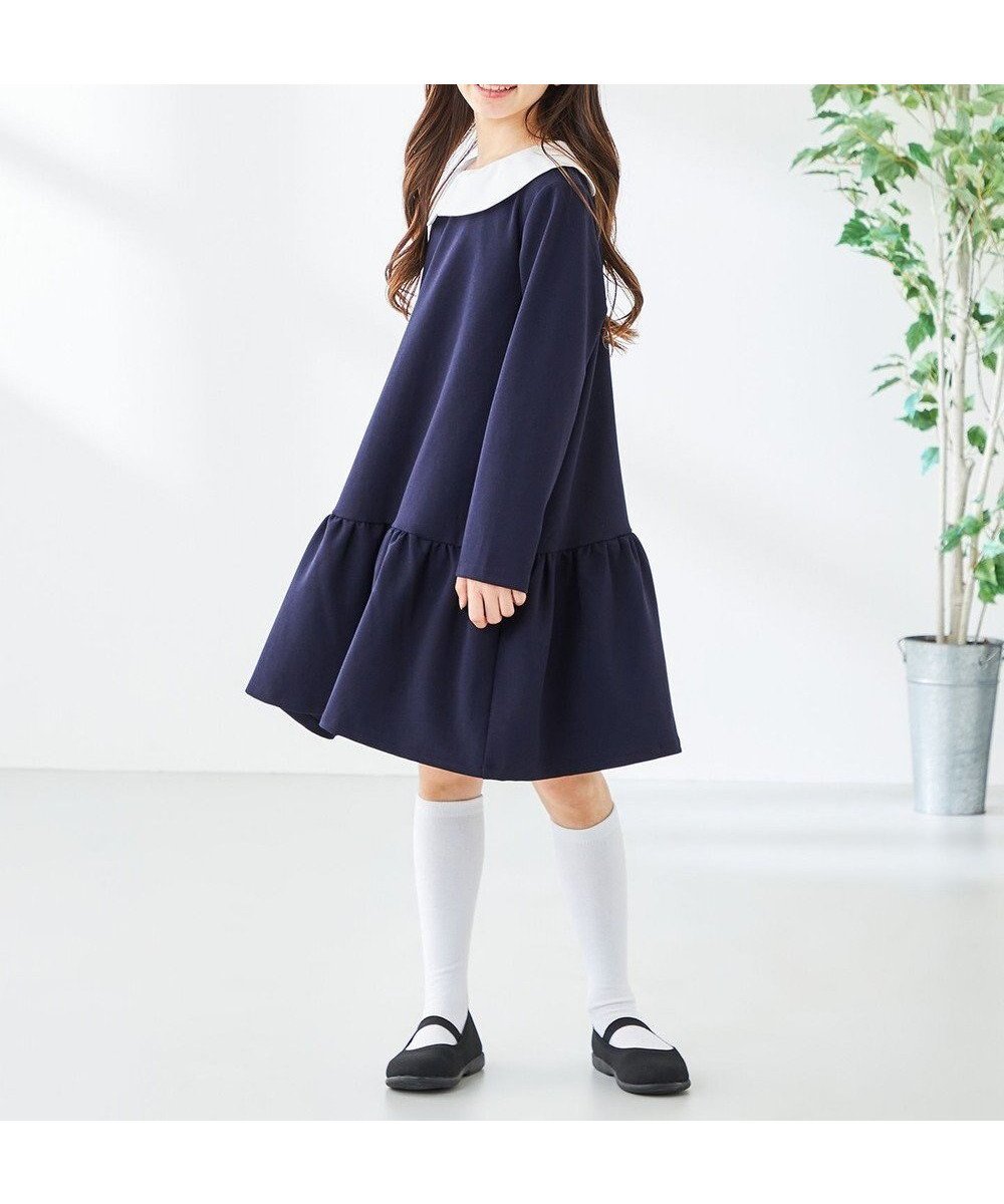 【アンフィーロ/UNFILO / KIDS】の【110-150cm】BEAUTY MOVE ワンピース インテリア・キッズ・メンズ・レディースファッション・服の通販 founy(ファニー) 　ファッション　Fashion　キッズファッション　KIDS　ワンピース　Dress/Kids　シンプル　Simple　ジャージー　Jersey　ジョーゼット　Georgette　ストレッチ　Stretch　A/W・秋冬　Aw・Autumn/Winter・Fw・Fall-Winter　S/S・春夏　Ss・Spring/Summer　夏　Summer　エレガント 上品　Elegant　セレモニー　Ceremony　ネイビー|ID: prp329100004546653 ipo3291000000032125315