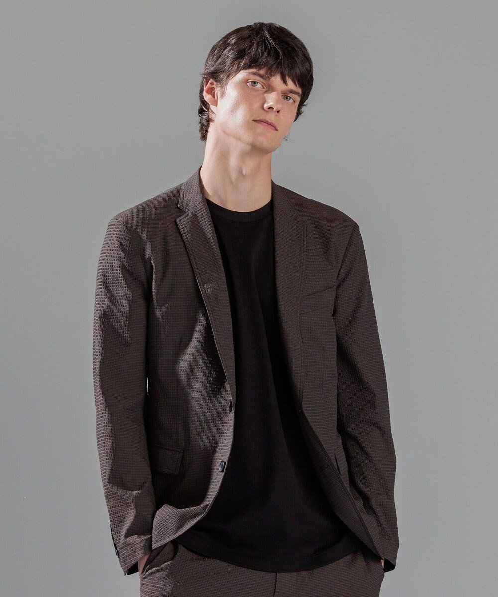 【ジョゼフ オム/JOSEPH HOMME / MEN】の【LEON 9月号掲載】クールネスサッカー ジャケット インテリア・キッズ・メンズ・レディースファッション・服の通販 founy(ファニー) 　ファッション　Fashion　メンズファッション　MEN　アウター　Coats Outerwear/Men　テーラードジャケット　Tailored Jackets　インナー　Inner　ウォッシャブル　Washable　春　Spring　9月号　September Issue　カットソー　Cut And Sew　サッカー　Soccer　シェイプ　Shape　ジャケット　Jacket　ストレッチ　Stretch　セットアップ　Set Up　センター　Center　雑誌　Magazine　ファブリック　Fabric　フラップ　Flap　ベーシック　Basic　ポケット　Pocket　S/S・春夏　Ss・Spring/Summer　夏　Summer　ビジネス 仕事 通勤　Business　ブラウン系|ID: prp329100004546662 ipo3291000000032125529