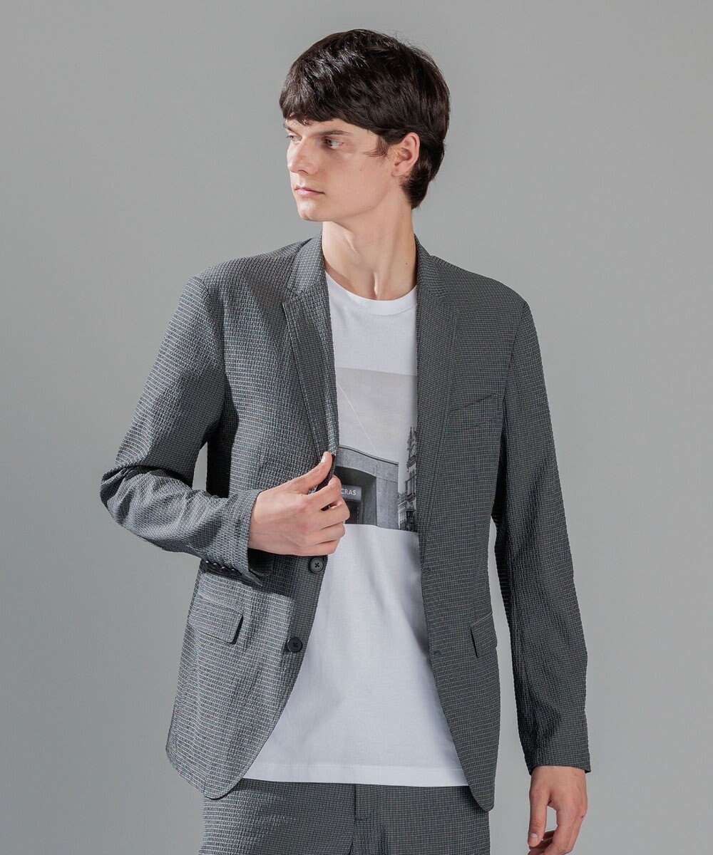 【ジョゼフ オム/JOSEPH HOMME / MEN】の【LEON 9月号掲載】クールネスサッカー ジャケット インテリア・キッズ・メンズ・レディースファッション・服の通販 founy(ファニー) 　ファッション　Fashion　メンズファッション　MEN　アウター　Coats Outerwear/Men　テーラードジャケット　Tailored Jackets　インナー　Inner　ウォッシャブル　Washable　春　Spring　9月号　September Issue　カットソー　Cut And Sew　サッカー　Soccer　シェイプ　Shape　ジャケット　Jacket　ストレッチ　Stretch　セットアップ　Set Up　センター　Center　雑誌　Magazine　ファブリック　Fabric　フラップ　Flap　ベーシック　Basic　ポケット　Pocket　S/S・春夏　Ss・Spring/Summer　夏　Summer　ビジネス 仕事 通勤　Business　ライトグレー系|ID: prp329100004546662 ipo3291000000032125530