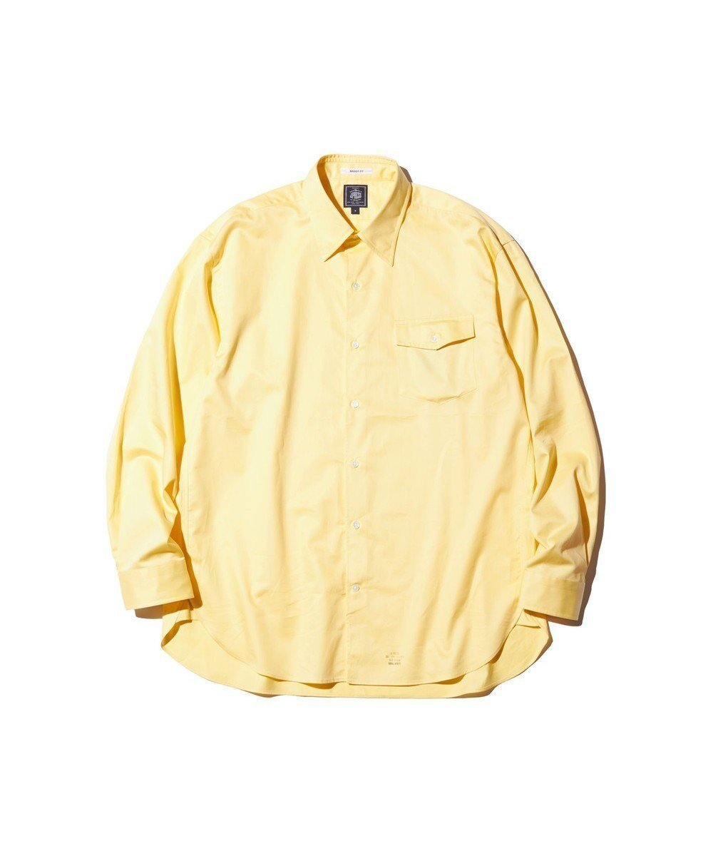 【ジェイ プレス/J.PRESS / MEN】の【J.PRESS ORIGINALS】Finx Cotton Twill Baggy Fit Shirt インテリア・キッズ・メンズ・レディースファッション・服の通販 founy(ファニー) 　ファッション　Fashion　メンズファッション　MEN　トップス・カットソー　Tops/Tshirt/Men　シャツ　Shirts　クラシカル　Classical　シルク　Silk　フラップ　Flap　ポケット　Pocket　リラックス　Relax　A/W・秋冬　Aw・Autumn/Winter・Fw・Fall-Winter　S/S・春夏　Ss・Spring/Summer　夏　Summer　エレガント 上品　Elegant　イエロー系|ID: prp329100004546668 ipo3291000000032125754