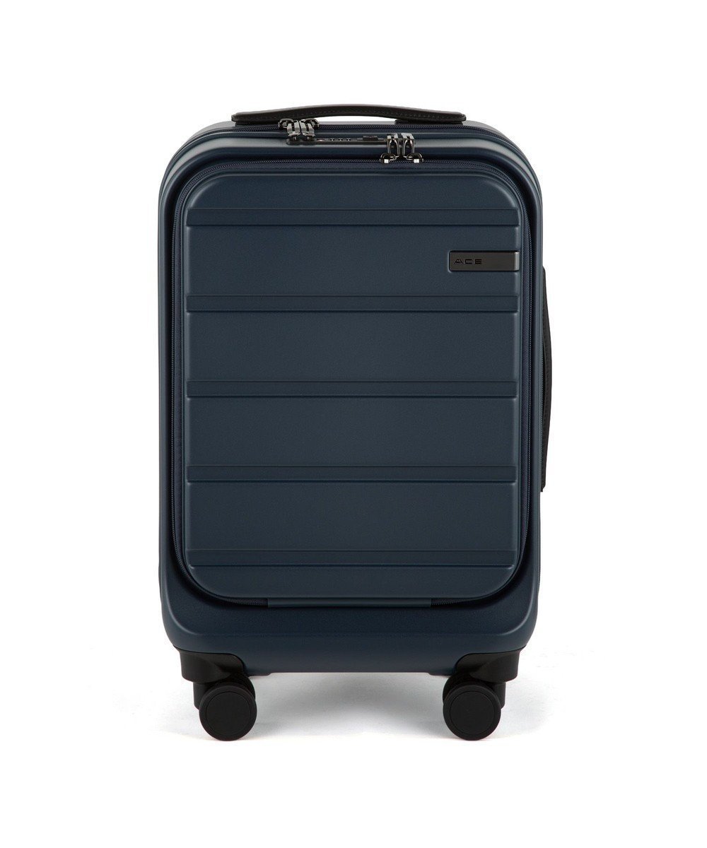 【エースバッグズアンドラゲッジ/ACE BAGS & LUGGAGE】のACE フレットボード フロントオープン スーツケース 機内持ち込み 29L 05431 エース インテリア・キッズ・メンズ・レディースファッション・服の通販 founy(ファニー) 　ファッション　Fashion　レディースファッション　Fashion for Women　スーツ　Business Suits & Workwear　クッション　Cushion, Throw Pillow　スリーブ　Sleeve, Long Sleeve / Short Sleeve　トラベル　Travel, Travel Gear　フェイクレザー　Faux Leather, PU Leather　フォルム　Silhouette, Form　フロント　Front, Front Design　ポケット　Pocket, Pocket Detail　おすすめ　Recommended / Our Picks　旅行　Travel　スーツケース キャリーケース　Suitcase / Carry Case　ネイビー|ID: prp329100004546680 ipo3291000000033429276