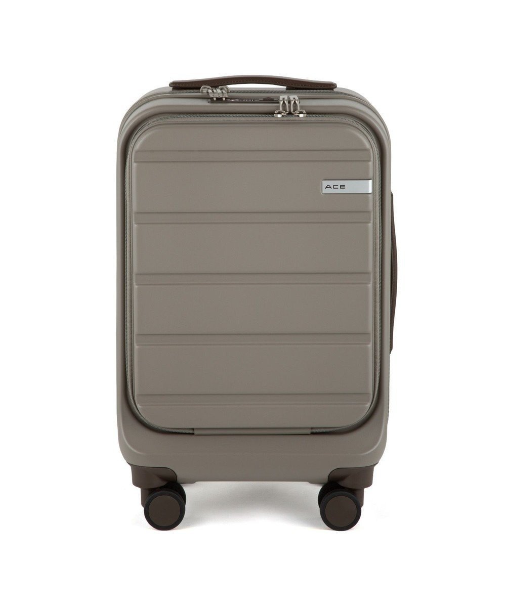 【エースバッグズアンドラゲッジ/ACE BAGS & LUGGAGE】のACE フレットボード フロントオープン スーツケース 機内持ち込み 29L 05431 エース インテリア・キッズ・メンズ・レディースファッション・服の通販 founy(ファニー) 　ファッション　Fashion　レディースファッション　Fashion for Women　スーツ　Business Suits & Workwear　クッション　Cushion, Throw Pillow　スリーブ　Sleeve, Long Sleeve / Short Sleeve　トラベル　Travel, Travel Gear　フェイクレザー　Faux Leather, PU Leather　フォルム　Silhouette, Form　フロント　Front, Front Design　ポケット　Pocket, Pocket Detail　おすすめ　Recommended / Our Picks　旅行　Travel　スーツケース キャリーケース　Suitcase / Carry Case　トープ|ID: prp329100004546680 ipo3291000000033429280