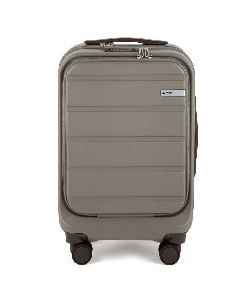 【エースバッグズアンドラゲッジ/ACE BAGS & LUGGAGE】のACE フレットボード フロントオープン スーツケース 機内持ち込み 29L 05431 エース インテリア・キッズ・メンズ・レディースファッション・服の通販 founy(ファニー) 　ファッション　Fashion　レディースファッション　Fashion for Women　スーツ　Business Suits & Workwear　クッション　Cushion, Throw Pillow　スリーブ　Sleeve, Long Sleeve / Short Sleeve　トラベル　Travel, Travel Gear　フェイクレザー　Faux Leather, PU Leather　フォルム　Silhouette, Form　フロント　Front, Front Design　ポケット　Pocket, Pocket Detail　おすすめ　Recommended / Our Picks　旅行　Travel　スーツケース キャリーケース　Suitcase / Carry Case　トープ|ID: prp329100004546680 ipo3291000000033616771