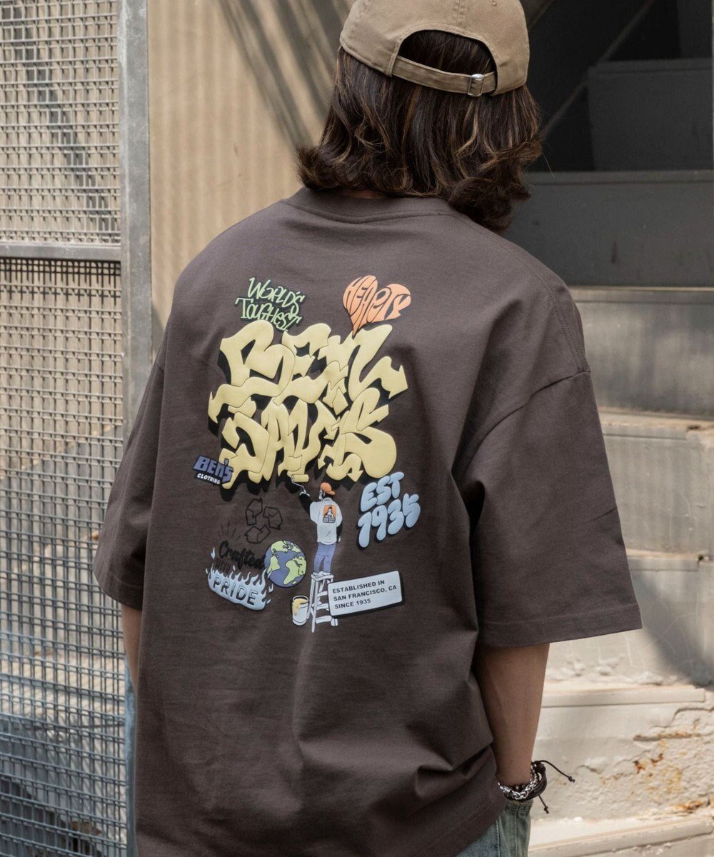【ウィゴー/WEGO / MEN】の別注BENDAVISIプランプロゴT(SS) インテリア・キッズ・メンズ・レディースファッション・服の通販 founy(ファニー) 　ファッション　Fashion　メンズファッション　MEN　トップス・カットソー　Tops/Tshirt/Men　シャツ　Shirts　春　Spring　カットソー　Cut And Sew　カーゴパンツ　Cargo Pants　グラフィック　Graphic　ショーツ　Shorts　ジーンズ　Jeans　スポーツ　Sports　スマホ　Smartphone　デニム　Denim　トレンド　Trend　パターン　Pattern　フロント　Front　プリント　Print　ベーシック　Basic　別注　Special Order　半袖　Short Sleeve　リラックス　Relax　ワンポイント　One Point　ワーク　Work　S/S・春夏　Ss・Spring/Summer　再入荷　Restock/Back In Stock/Re Arrival　おすすめ　Recommend　夏　Summer　ブラウン|ID: prp329100004546681 ipo3291000000032125912