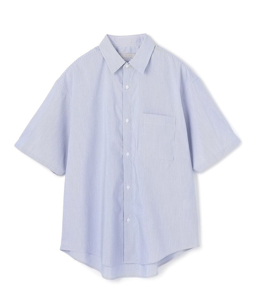 【アンフィーロ/UNFILO / MEN】のコットンライク 半袖シャツ インテリア・キッズ・メンズ・レディースファッション・服の通販 founy(ファニー) 　ファッション　Fashion　メンズファッション　MEN　トップス・カットソー　Tops/Tshirt/Men　シャツ　Shirts　ストレッチ　Stretch　トレンド　Trend　フォルム　Form　ブルゾン　Blouson　レギュラー　Regular　半袖　Short Sleeve　夏　Summer　抗菌　Antibacterial　春　Spring　S/S・春夏　Ss・Spring/Summer　ブルーストライプ|ID: prp329100004546682 ipo3291000000032125917