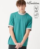 【23区 ゴルフ/23区GOLF / MEN】の【23Fondation】【吸水速乾/UVケア】ライトダンボール モックネック スカイブルー系|ID: prp329100004546686 ipo3291000000035083971