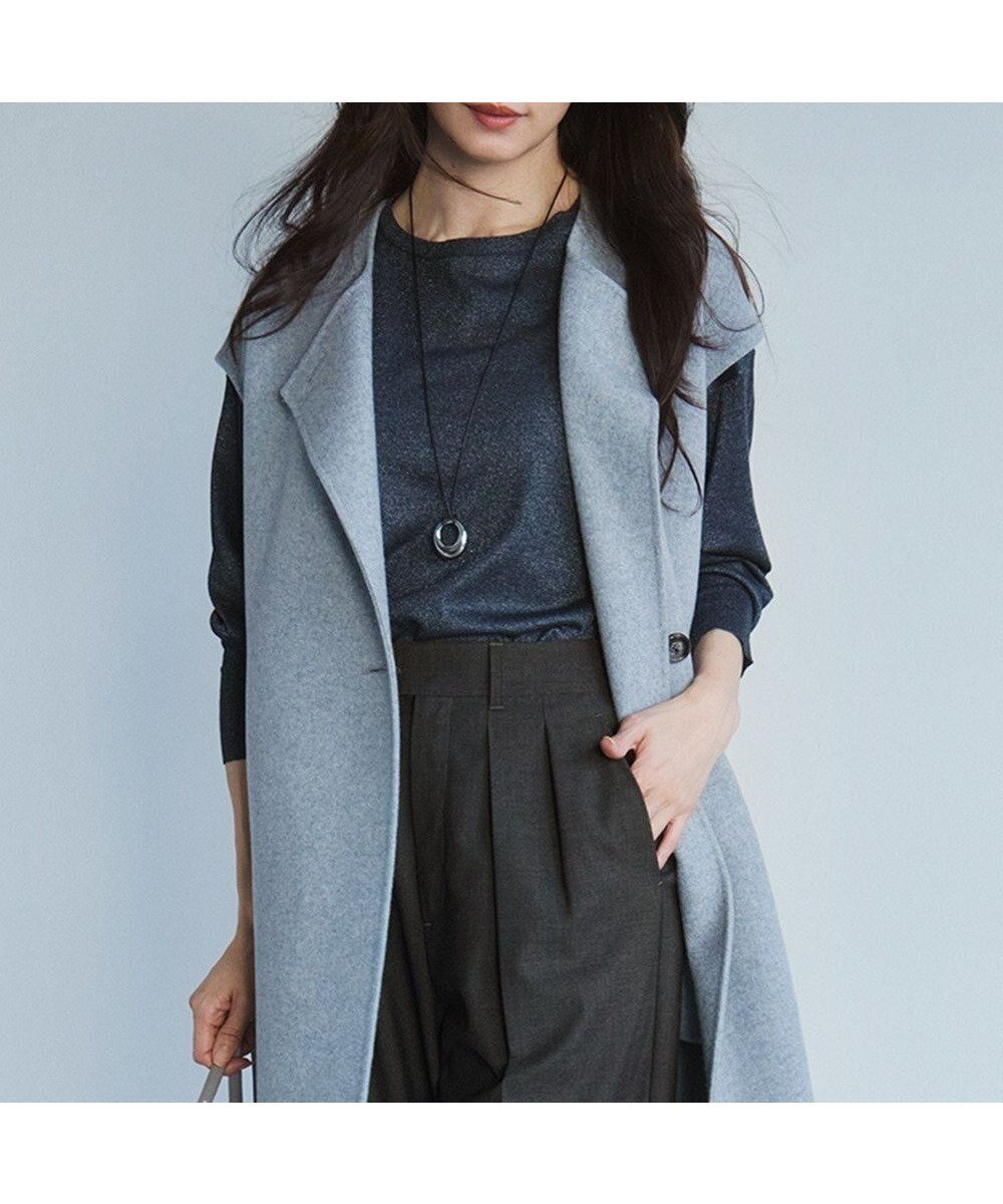 【23区/NIJYUSANKU】の【洗える】オータムシャイニー ニット インテリア・キッズ・メンズ・レディースファッション・服の通販 founy(ファニー) 　ファッション　Fashion　レディースファッション　Fashion for Women　トップス・カットソー　Cut & Sew Tops　ニット　Knit Tops & Sweaters　イエロー　Yellow　春　Spring　洗える　Machine Washable　秋　Autumn　カーディガン　Cardigan, Knitwear　スリット　Slit, Slit Detail　セーター　Sweater, Knitwear　人気　Popular, Best Seller　パーカー　Hoodie, Parka　A/W・秋冬　Autumn/Winter　冬　Winter / This Winter　S/S・春夏　SS, Spring/Summer, Warm Season　夏　Summer　2024年　2024　エレガント 上品　Elegant　2024-2025秋冬・A/W　Autumn/Winter 2024–25 AW24–25　グレー系|ID: prp329100004547017 ipo3291000000032696419
