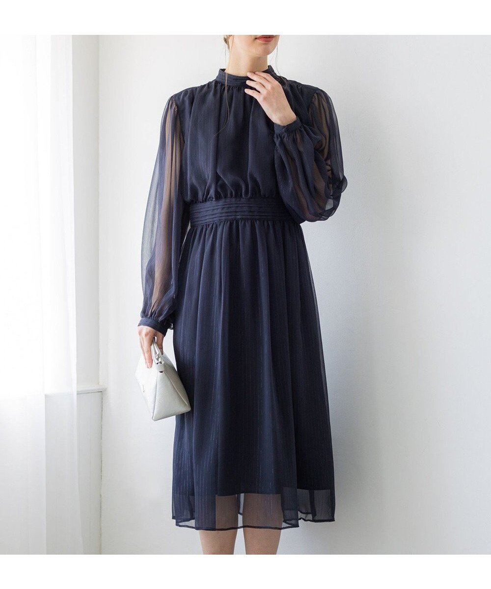 【23区/NIJYUSANKU】の【APPLAUDIR】クレープシフォン ドレス 人気、トレンドファッション・服の通販 founy(ファニー) 　ファッション　Fashion　レディースファッション　Ladies' Fashion Online　ワンピース　Dress　ドレス　Party Dresses　2025年　2025　2025春夏・S/S　Ss,Spring/Summer,2025　エレガント 上品　Elegant　シフォン　Chiffon　シルク　Silk　シルバー　Silver　ストライプ　Stripe　ドレス　Dress　パーティ　Party　夏　Summer　春　Spring　S/S・春夏　Ss・Spring/Summer　結婚式　Wedding Ceremony　 other-1|ID: prp329100004547084 ipo3291000000032465604