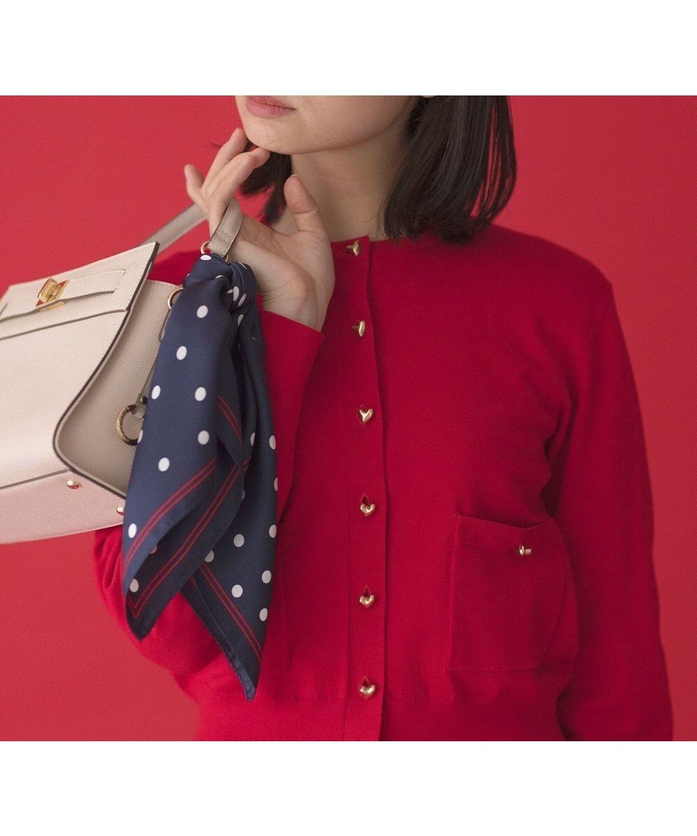 【組曲/KUMIKYOKU】のハートボタン ニットカーディガン インテリア・キッズ・メンズ・レディースファッション・服の通販 founy(ファニー) ファッション Fashion レディースファッション Fashion for Women トップス・カットソー Cut & Sew Tops ニット Knit Tops & Sweaters カーディガン・羽織り Layered Style Cardigans 春 Spring カーディガン Cardigan, Knitwear クロップド Cropped, Short Length ポケット Pocket, Pocket Detail S/S・春夏 SS, Spring/Summer, Warm Season 夏 Summer エレガント 上品 Elegant バレンタインレッド系|ID: prp329100004547137 ipo3291000000033555399