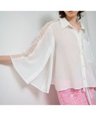 【グレース コンチネンタル/GRACE CONTINENTAL】のシアーポンチョシャツ 人気、トレンドファッション・服の通販 founy(ファニー) ファッション Fashion レディースファッション Fashion for Women アウター Coat / Outerwear Collection ポンチョ・ケープコート Ponchos & Capes トップス・カットソー Cut & Sew Tops シャツ・ブラウス・オフィスカジュアル Elegant Blouses & Button-Ups シアー Sheer, See-Through スリット Slit, Slit Detail スリーブ Sleeve, Long Sleeve / Short Sleeve デニム Denim, Jeans Material ドレープ Drape, Draping Fabric レース Lace, Lace Fabric ロング Long, Long-Length 夏 Summer 春 Spring S/S・春夏 SS, Spring/Summer, Warm Season thumbnail ホワイト|ID: prp329100004547210 ipo3291000000032616657