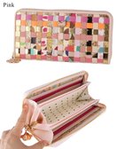 【ツモリチサト キャリー/tsumori chisato CARRY】のエポネコメッシュ ラウンドファスナー長財布 ピンク|ID: prp329100004547451 ipo3291000000032135477