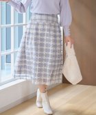 【フェルゥ/Feroux】のラメチェック フレアスカート ブルー系|ID: prp329100004547511 ipo3291000000033662174