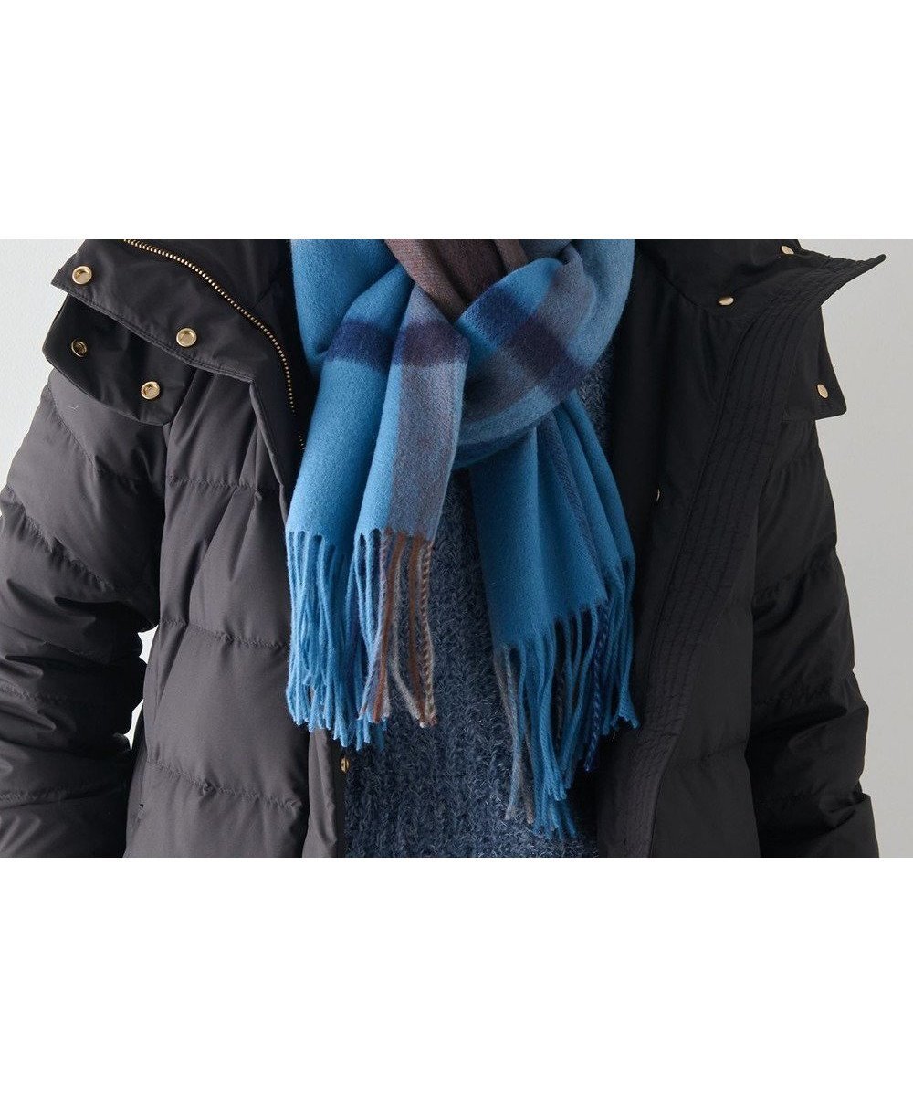 【エニー/ANY】のウールストール インテリア・キッズ・メンズ・レディースファッション・服の通販 founy(ファニー) 　ファッション　Fashion　レディースファッション　Fashion for Women　ストール　Soft & Warm Scarves　マフラー・スヌード / 冬小物の定番　Scarves & Mufflers　おすすめ　Recommended / Our Picks　ギフト プレゼント　Gift / Present　ストール　Stole, Wrap　スヌード　Snood, Infinity Scarf　チェック　Check, Plaid, Tartan　マフラー　Scarf, Muffler　ワンポイント　One Point, Statement Accent　再入荷　Restock / Back in Stock　A/W・秋冬　Autumn/Winter　ブルー系|ID: prp329100004547751 ipo3291000000033714942