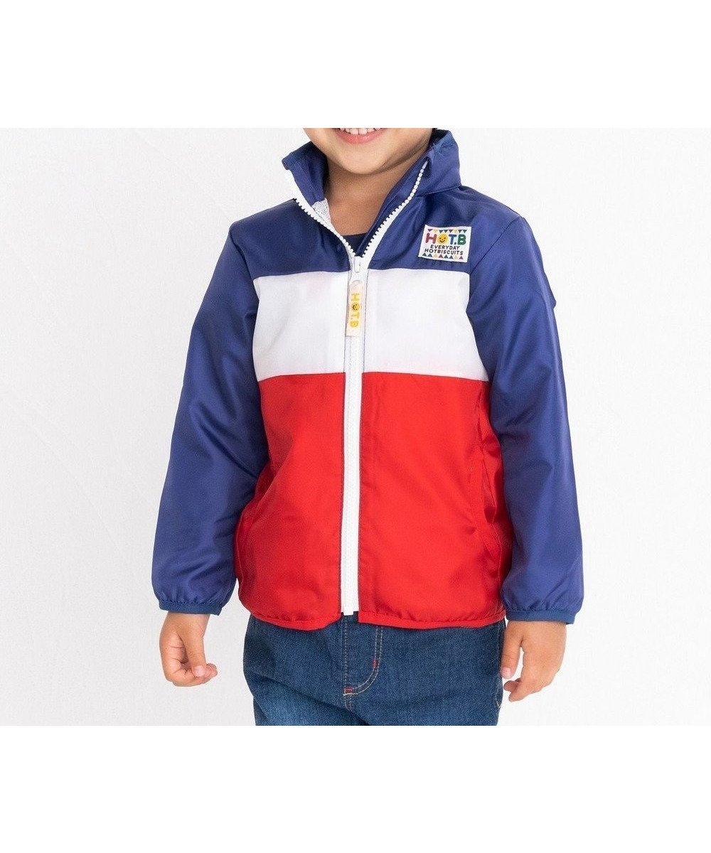 【ミキハウスホットビスケッツ/MIKI HOUSE HOT BISCUITS / KIDS】の【80-130cm】 ウィンドブレーカー インテリア・キッズ・メンズ・レディースファッション・服の通販 founy(ファニー) 　ファッション　Fashion　キッズファッション　KIDS　アウター　Coat Outerwear /Kids　ジャケット　Jacket　ループ　Loop　ローズ　Rose　夏　Summer　春　Spring　S/S・春夏　Ss・Spring/Summer　A/W・秋冬　Aw・Autumn/Winter・Fw・Fall-Winter　赤×紺|ID: prp329100004547758 ipo3291000000032138482