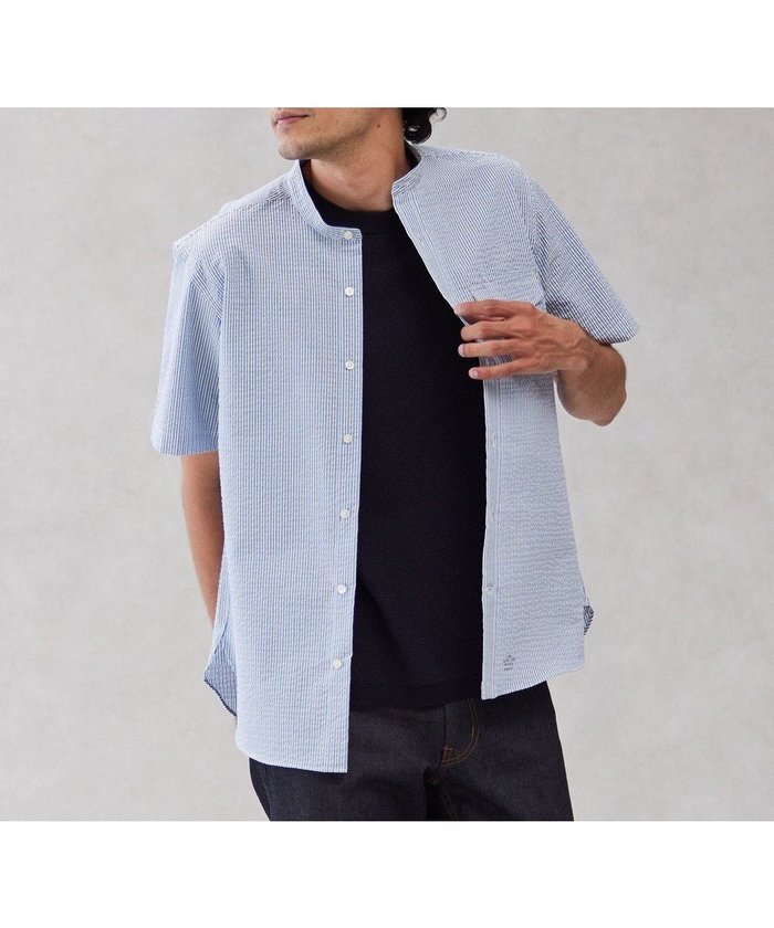 【ジェイ プレス/J.PRESS / MEN】の【クールマックス】サッカーマルチストライプ バンドカラーシャツ インテリア・キッズ・メンズ・レディースファッション・服の通販 founy(ファニー) https://founy.com/ ファッション Fashion メンズファッション Men's Style Online トップス・カットソー Tops/Tshirt/Men シャツ Shirts インナー Inner 春 Spring 吸水 Water Absorption サッカー Soccer シンプル Simple ストライプ Stripe ドレス Dress 定番 Standard バランス Balance プリント Print ベーシック Basic 羽織 Haori メンズ Mens モダン Modern S/S・春夏 Ss・Spring/Summer 再入荷 Restock/Back In Stock/Re Arrival 夏 Summer |ID: prp329100004547774 ipo3291000000032675259