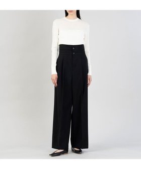 【23区/NIJYUSANKU】の【エステータ】コットンダブルクロス マーベルト ワイドパンツ 人気、トレンドファッション・服の通販 founy(ファニー) ファッション Fashion レディースファッション WOMEN パンツ Pants ベルト Belts 春 Spring 秋 Autumn/Fall シアー Sheer ジャケット Jacket フロント Front ベーシック Basic ワイド Wide S/S・春夏 Ss・Spring/Summer おすすめ Recommend 夏 Summer |ID:prp329100004547803