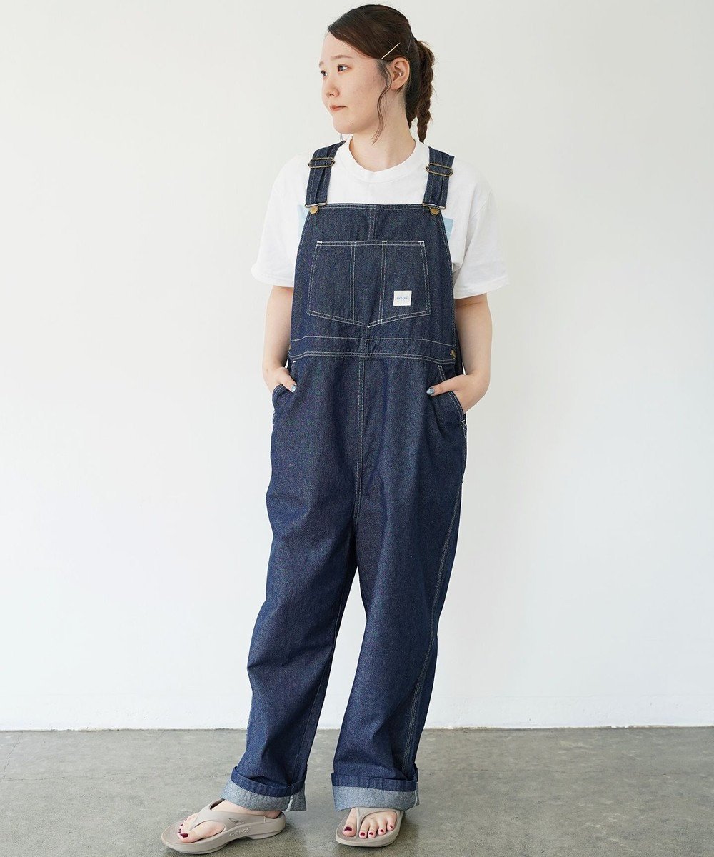 【サキュウ/caqu】の【洗える/軽量】デニムオーバーオール 人気、トレンドファッション・服の通販 founy(ファニー) 　ファッション　Fashion　レディースファッション　Fashion for Women　ワンピース　Dresses　オールインワン・ワンピース　Dresses and Jumpsuits　サロペット&オールインワン　Dungarees & Jumpsuit Styles　インディゴ　Indigo Denim　洗える　Machine Washable　軽量　Lightweight, Ultra Light　サロペット　Overalls, Salopette　シンプル　Simple, Minimal　ジーンズ　Jeans, Denim Pants　デニム　Denim, Jeans Material　フロント　Front, Front Design　ポケット　Pocket, Pocket Detail　ワーク　Workwear, Utility Style　A/W・秋冬　Autumn/Winter　S/S・春夏　SS, Spring/Summer, Warm Season　夏　Summer　 other-1|ID: prp329100004547820 ipo3291000000033247210