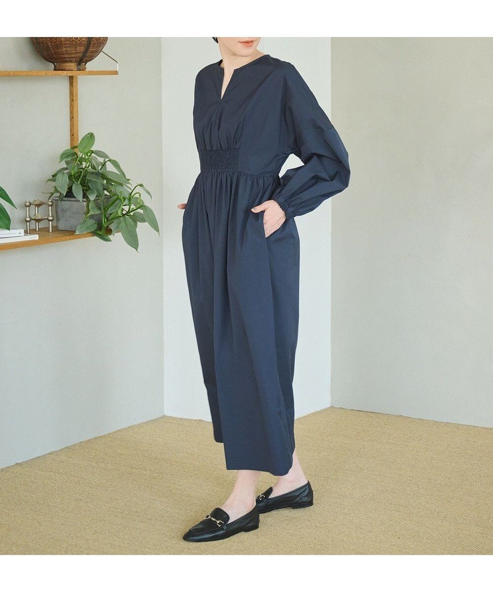 【ハッシュニュアンス/#Newans】の【アイロンいらず】ウエストギャザーワンピース インテリア・キッズ・メンズ・レディースファッション・服の通販 founy(ファニー) ファッション Fashion レディースファッション Fashion for Women ワンピース Dresses フォーマル・パーティードレス・結婚式用ドレス Elegant & Casual Dresses ギャザー Gathered, Ruffled スリーブ Sleeve, Long Sleeve / Short Sleeve ドレス Dress, One-Piece バランス Balance, Style Balance 夏 Summer S/S・春夏 SS, Spring/Summer, Warm Season 洗える Machine Washable A/W・秋冬 Autumn/Winter ネイビー|ID: prp329100004547875 ipo3291000000034411444