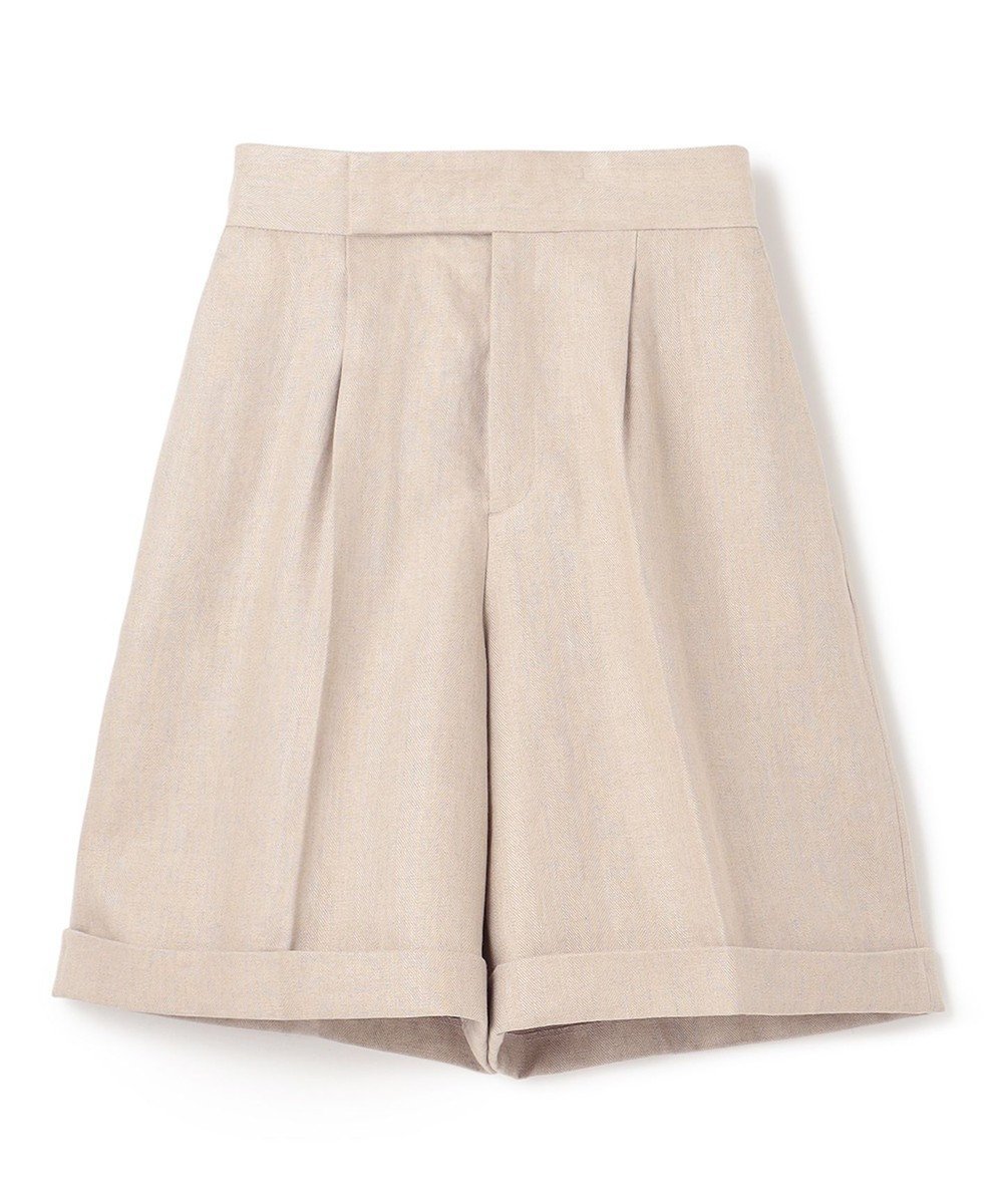 【アンクレイヴ/uncrave】のヘリンボーン リネン ショートパンツ(uncrave WHITE) インテリア・キッズ・メンズ・レディースファッション・服の通販 founy(ファニー) 　ファッション　Fashion　レディースファッション　Fashion for Women　パンツ　Pants & Trousers　ショートパンツ・ハーフパンツ　High-Waisted & Relaxed Shorts　春　Spring　ショート　Short, Short Length　ジャケット　Jacket, Outerwear　ストレート　Straight, Straight Cut　セットアップ　Set-Up, Coordinated Outfit　雑誌　Magazine, Fashion Magazine　タンブラー　Tumbler, Travel Mug　フランス　France, French　ブルゾン　Blouson, Bomber Jacket　マニッシュ　Mannish, Boyish　モダン　Modern, Contemporary　リネン　Linen, Linen Fabric　ワイド　Wide, Wide Fit　S/S・春夏　SS, Spring/Summer, Warm Season　おすすめ　Recommended / Our Picks　夏　Summer　フラックスB|ID: prp329100004547879 ipo3291000000033710218