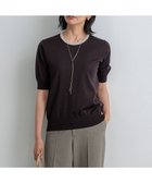 【23区/NIJYUSANKU】の【洗える】サステナブルウール 半袖 ニット ダークブラウン系1|ID: prp329100004547885 ipo3291000000032652700