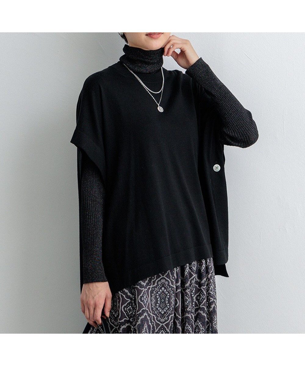 【23区/NIJYUSANKU】の【洗える】コンパクトウール ポンチョ インテリア・キッズ・メンズ・レディースファッション・服の通販 founy(ファニー) 　ファッション　Fashion　レディースファッション　Fashion for Women　アウター　Coat / Outerwear Collection　ポンチョ・ケープコート　Ponchos & Capes　トップス・カットソー　Cut & Sew Tops　ニット　Knit Tops & Sweaters　イエロー　Yellow　洗える　Machine Washable　コンパクト　Compact, Small Size　セーター　Sweater, Knitwear　タンク　Tank Top, Sleeveless Top　タートル　Turtleneck, Turtle Collar　ドレープ　Drape, Draping Fabric　ポンチョ　Poncho, Cape Style　ミドル　Middle Length, Mid Height　ワイド　Wide, Wide Fit　A/W・秋冬　Autumn/Winter　冬　Winter / This Winter　2024年　2024　2024-2025秋冬・A/W　Autumn/Winter 2024–25 AW24–25　ブラック系|ID: prp329100004547902 ipo3291000000033409803