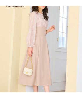 【フェルゥ/Feroux】の【尾﨑真衣さんコラボ商品】コルセットデザイン 綺麗シルエットワンピース 人気、トレンドファッション・服の通販 founy(ファニー) ファッション Fashion レディースファッション Fashion for Women ワンピース Dresses コラボ Collaboration, Collab コルセット Corset, Bustier ツイル Twist, Twisted Detail ドッキング Docking, Mixed Material フレア Flare, Flared 冬 Winter / This Winter A/W・秋冬 Autumn/Winter エレガント 上品 Elegant |ID:prp329100004547904