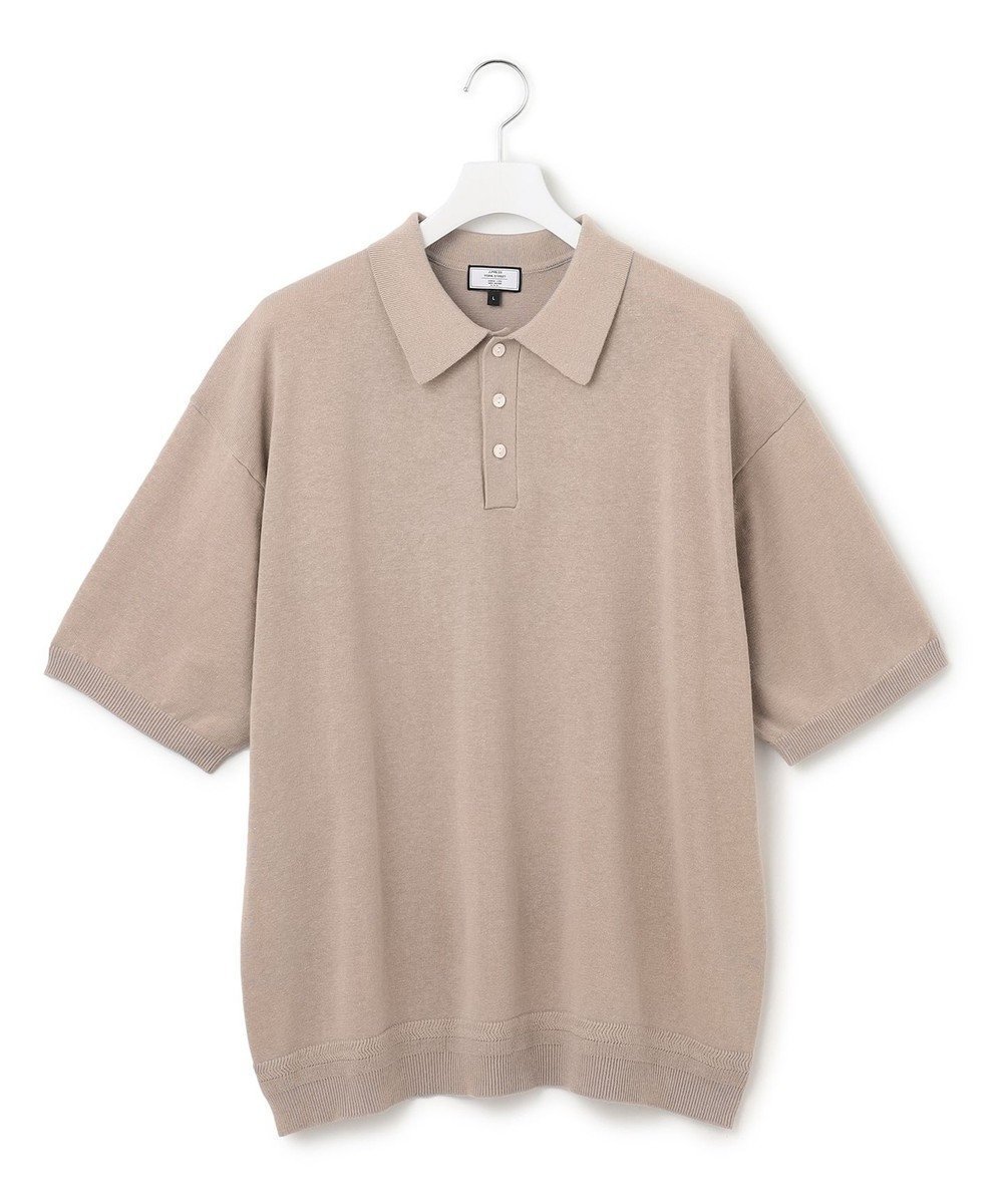 【ジェイプレスヨークストリート/J.PRESS YORK STREET】の【UNISEX】ニットポロシャツ インテリア・キッズ・メンズ・レディースファッション・服の通販 founy(ファニー) 　ファッション　Fashion　レディースファッション　Ladies' Fashion Online　トップス・カットソー　Tops/Tshirt　ニット　Knit Tops　シャツ/ブラウス　Shirts/Blouses　ポロシャツ　Polo Shirts　ユニセックス　Unisex　インナー　Inner　フロント　Front　プリント　Print　ポロシャツ　Polo Shirt　リネン　Linen　吸水　Water Absorption　夏　Summer　春　Spring　S/S・春夏　Ss・Spring/Summer　ベージュ系|ID: prp329100004547909 ipo3291000000032559827