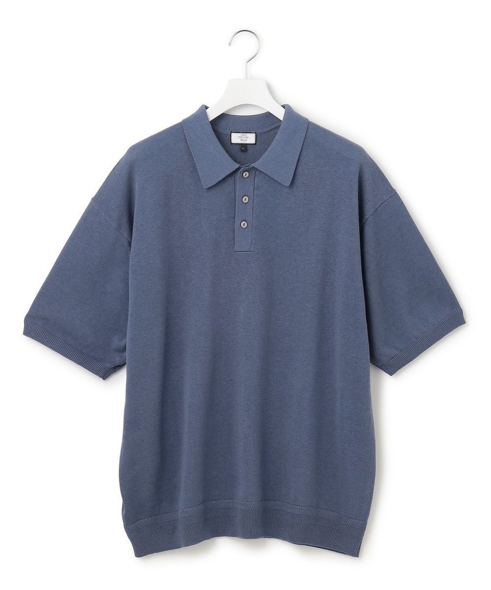 【ジェイプレスヨークストリート/J.PRESS YORK STREET】の【UNISEX】ニットポロシャツ インテリア・キッズ・メンズ・レディースファッション・服の通販 founy(ファニー) 　ファッション　Fashion　レディースファッション　Ladies' Fashion Online　トップス・カットソー　Tops/Tshirt　ニット　Knit Tops　シャツ/ブラウス　Shirts/Blouses　ポロシャツ　Polo Shirts　ユニセックス　Unisex　インナー　Inner　フロント　Front　プリント　Print　ポロシャツ　Polo Shirt　リネン　Linen　吸水　Water Absorption　夏　Summer　春　Spring　S/S・春夏　Ss・Spring/Summer　ブルー系|ID: prp329100004547909 ipo3291000000032559828