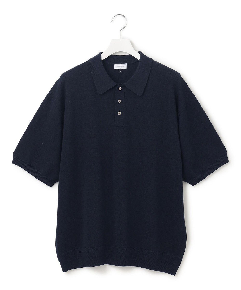 【ジェイプレスヨークストリート/J.PRESS YORK STREET】の【UNISEX】ニットポロシャツ インテリア・キッズ・メンズ・レディースファッション・服の通販 founy(ファニー) 　ファッション　Fashion　レディースファッション　Ladies' Fashion Online　トップス・カットソー　Tops/Tshirt　ニット　Knit Tops　シャツ/ブラウス　Shirts/Blouses　ポロシャツ　Polo Shirts　ユニセックス　Unisex　インナー　Inner　フロント　Front　プリント　Print　ポロシャツ　Polo Shirt　リネン　Linen　吸水　Water Absorption　夏　Summer　春　Spring　S/S・春夏　Ss・Spring/Summer　ネイビー系|ID: prp329100004547909 ipo3291000000032559829