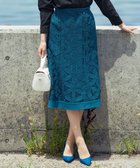 【ティアクラッセ/Tiaclasse】の【洗える】花柄レースマーメイドスカート ターコイズ|ID: prp329100004547926 ipo3291000000033409958