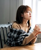 【ムーンバット/MOONBAT】の【洗える】estaa ツィーディー大判ストール バンピーチェック 幅65cm ブラック|ID: prp329100004548026 ipo3291000000033669420