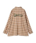 【グリーンパークス/Green Parks】のEGOIST チェックロゴシャツチュニック Beige|ID: prp329100004548030 ipo3291000000033606492