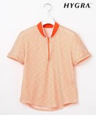 【23区 ゴルフ/NIJYUSANKU GOLF】の【WOMEN】「HYGRA」幾何柄清涼カットソー 接触冷感 UVケア 吸水速乾 ヒップラインカバー オレンジ系5|ID: prp329100004548153 ipo3291000000032729837