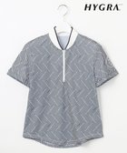 【23区 ゴルフ/NIJYUSANKU GOLF】の【WOMEN】「HYGRA」幾何柄清涼カットソー 接触冷感 UVケア 吸水速乾 ヒップラインカバー ネイビー系5|ID: prp329100004548153 ipo3291000000032729838