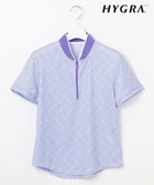 【23区 ゴルフ/NIJYUSANKU GOLF】の【WOMEN】「HYGRA」幾何柄清涼カットソー 接触冷感 UVケア 吸水速乾 ヒップラインカバー パープル系5|ID: prp329100004548153 ipo3291000000032729840