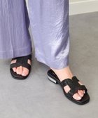 【インター ショシュール/INTER-CHAUSSURES】の【Oh my Sandals】ラインストーンローヒールサンダル ブラック|ID: prp329100004548156 ipo3291000000032675395