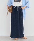 【グリーンパークス/Green Parks】のダブルウエストレイヤードイージーナロースカート Navy|ID: prp329100004548197 ipo3291000000032416957