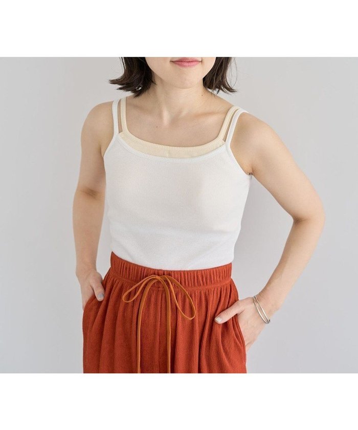 【グリーンパークス/Green Parks】の・Petit Fleur レイヤードキャミ(カップ付 インテリア・キッズ・メンズ・レディースファッション・服の通販 founy(ファニー) https://founy.com/ ファッション Fashion レディースファッション Fashion for Women トップス・カットソー Cut & Sew Tops キャミソール&ノースリーブ Camisoles & Sleeveless Tops おすすめ Recommended / Our Picks インナー Innerwear キャミソール Camisole, Spaghetti Strap Top タンク Tank Top, Sleeveless Top ポケット Pocket, Pocket Detail 夏 Summer 春 Spring S/S・春夏 SS, Spring/Summer, Warm Season |ID: prp329100004548199 ipo3291000000032721258