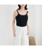 【グリーンパークス/Green Parks】の・Petit Fleur レイヤードキャミ(カップ付 Black|ID: prp329100004548199 ipo3291000000032721261