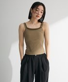 【グリーンパークス/Green Parks】の・Petit Fleur レイヤードキャミ(カップ付 Gray Beige|ID: prp329100004548199 ipo3291000000032721263
